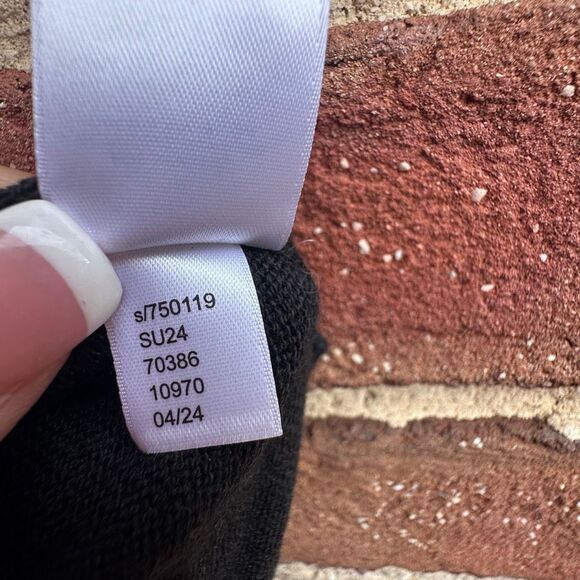 LOFT $89 Travel Wrap sweater shawl kimono Black ONE SIZE NEW - Picture 10 of 11